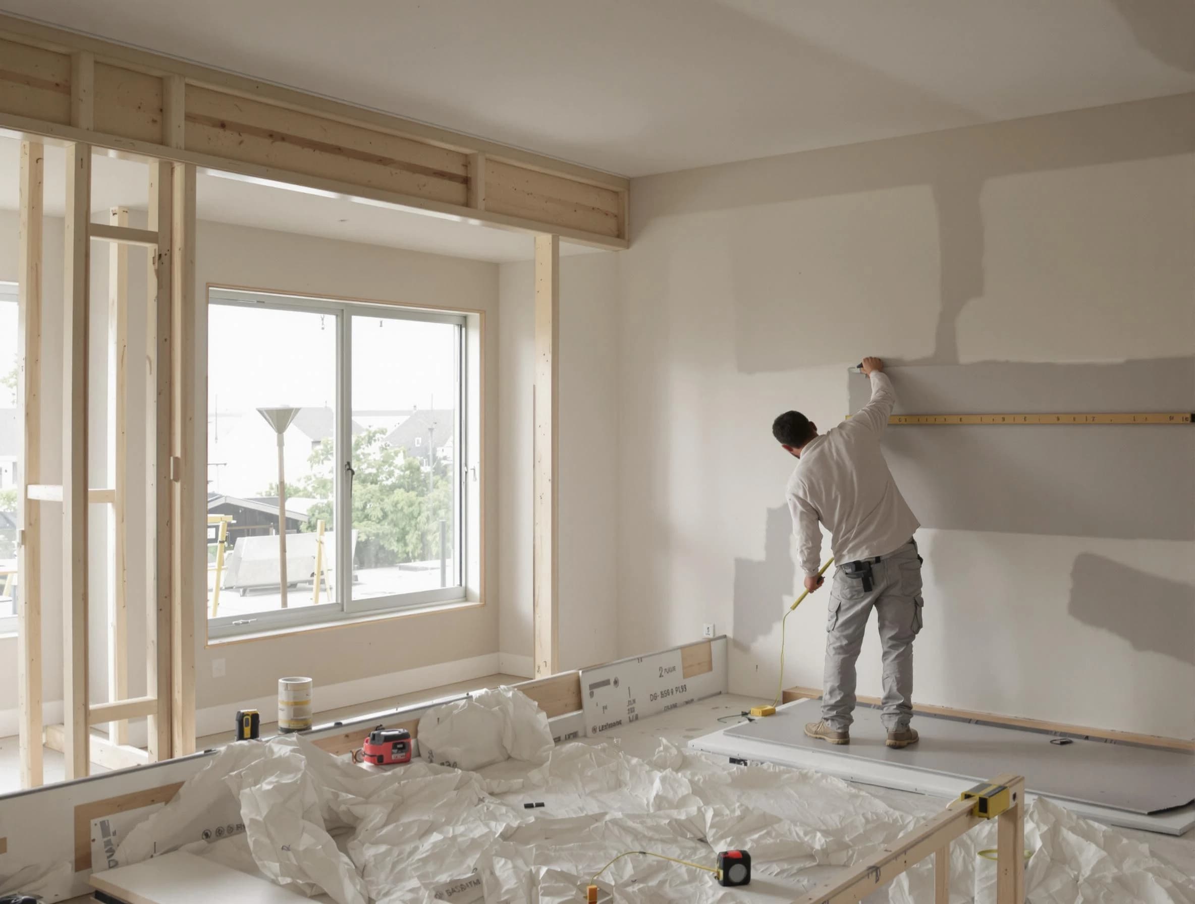 Broadview Heights House Painters installing new drywall in Broadview Heights, OH
