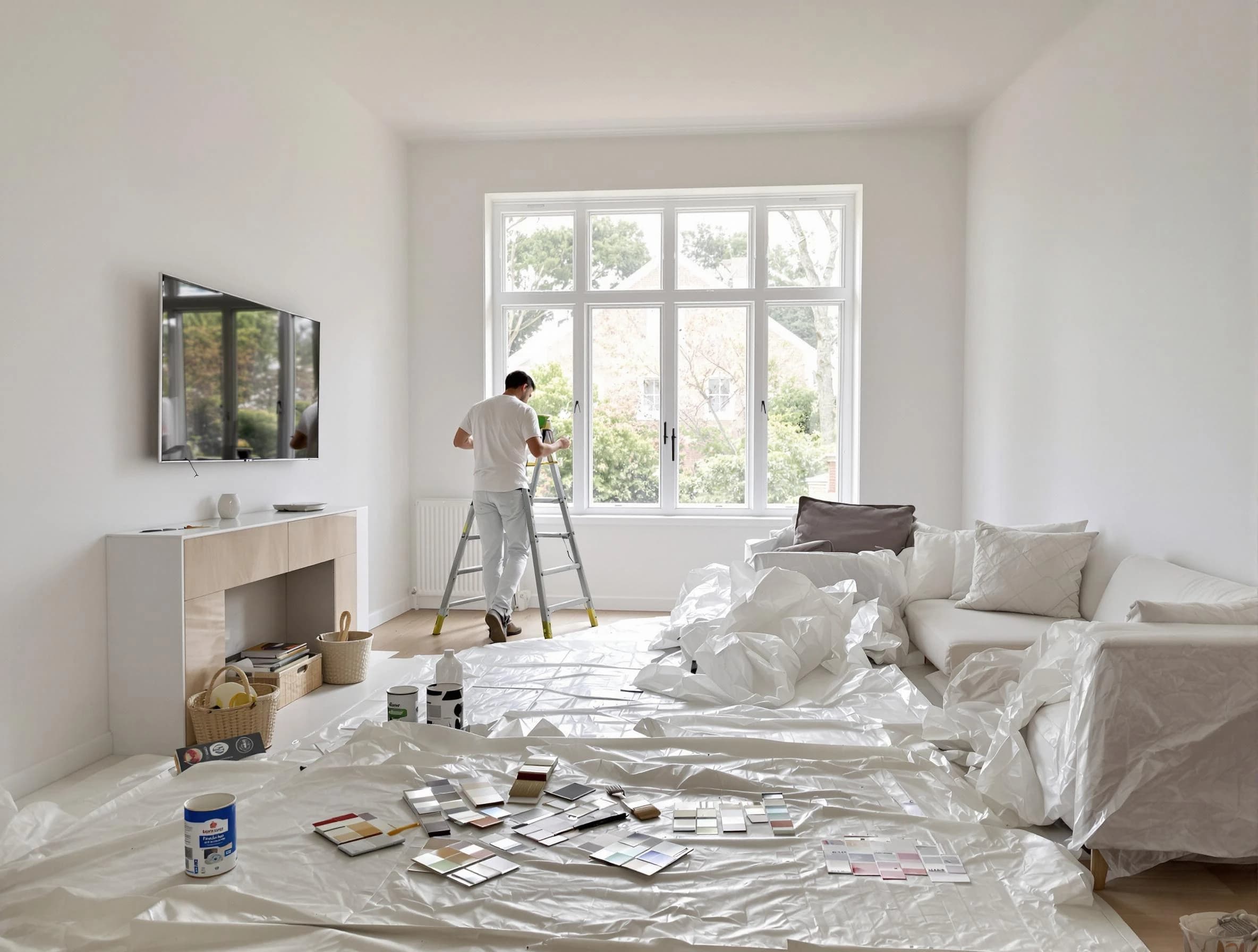 Broadview Heights House Painters professional applying interior paint in Broadview Heights, OH