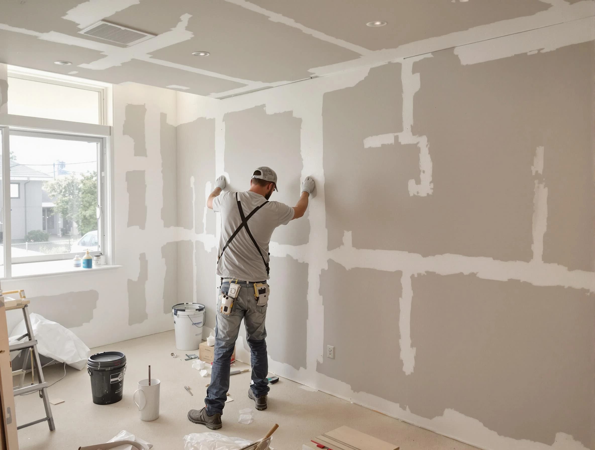 Broadview Heights House Painters performing drywall taping and mudding in Broadview Heights