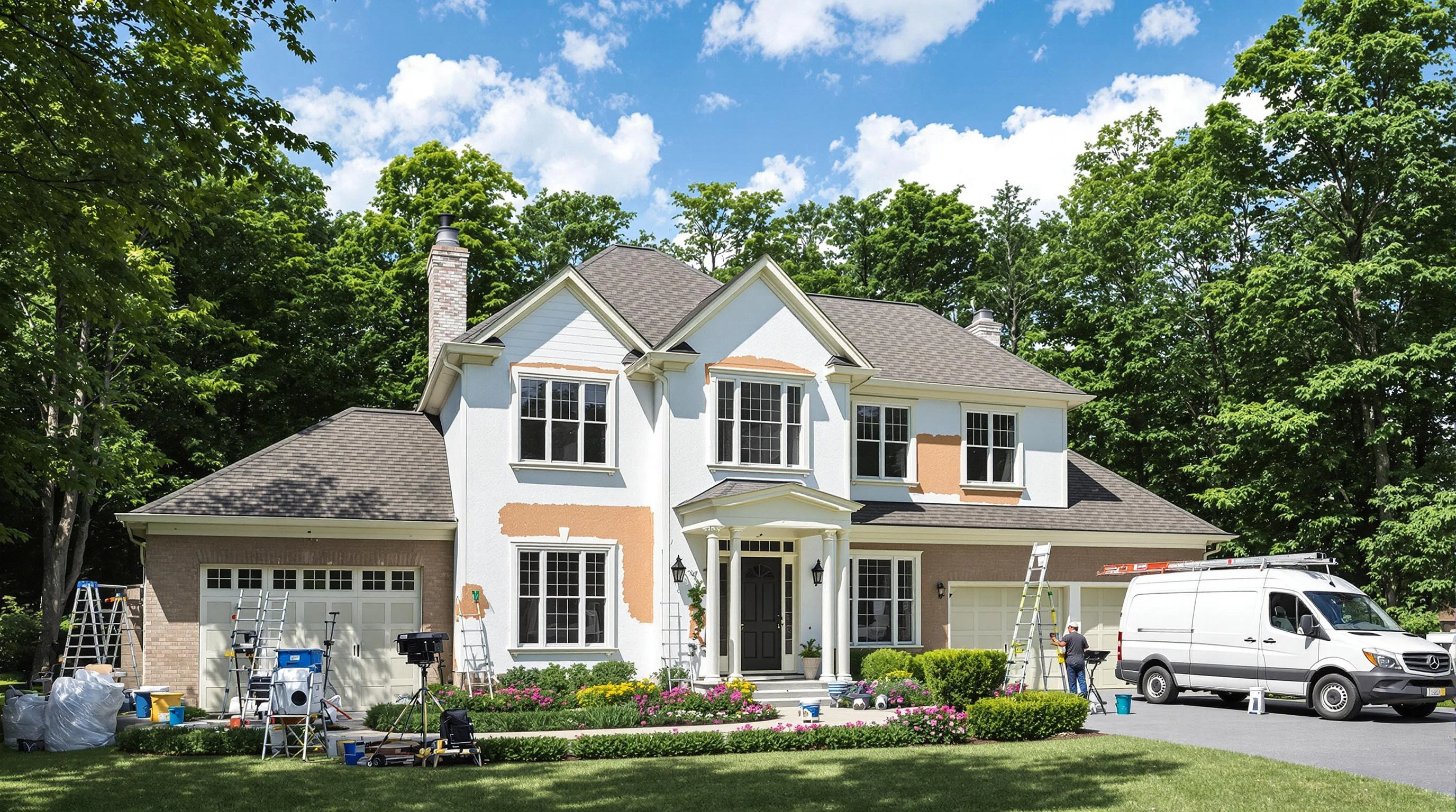 Broadview Heights House Painters painting crew working in Seven Hills, OH